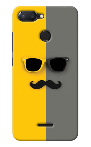 Sunglasses with Mustache Redmi 6 Back Cover