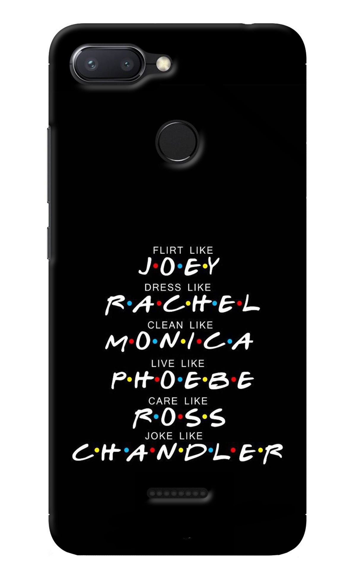 FRIENDS Character Redmi 6 Back Cover