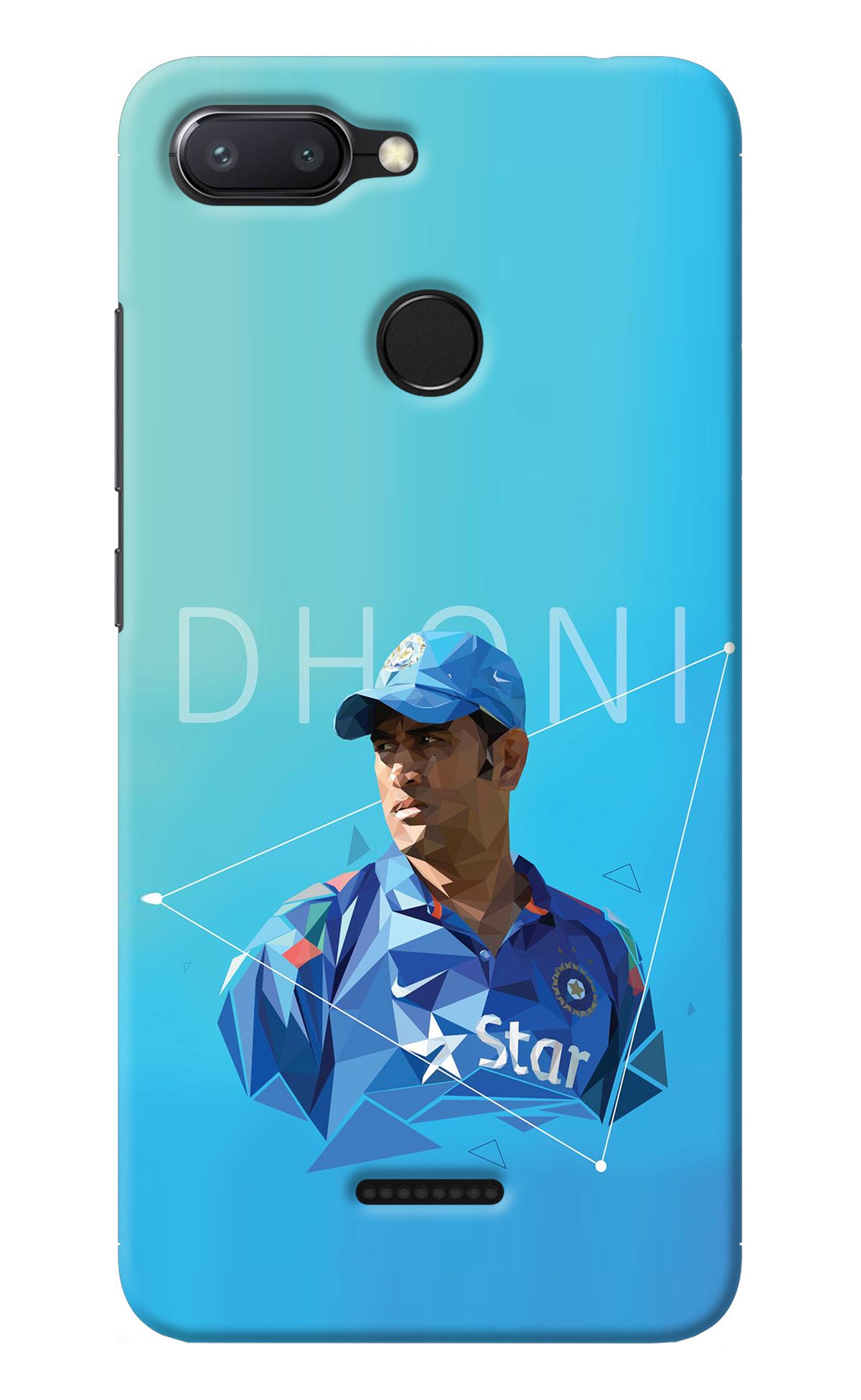 Dhoni Artwork Redmi 6 Back Cover