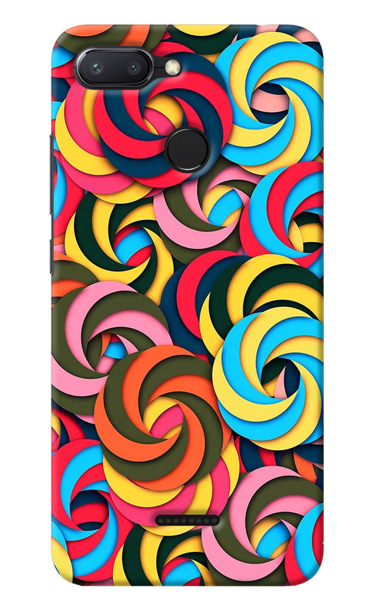 Spiral Pattern Redmi 6 Back Cover