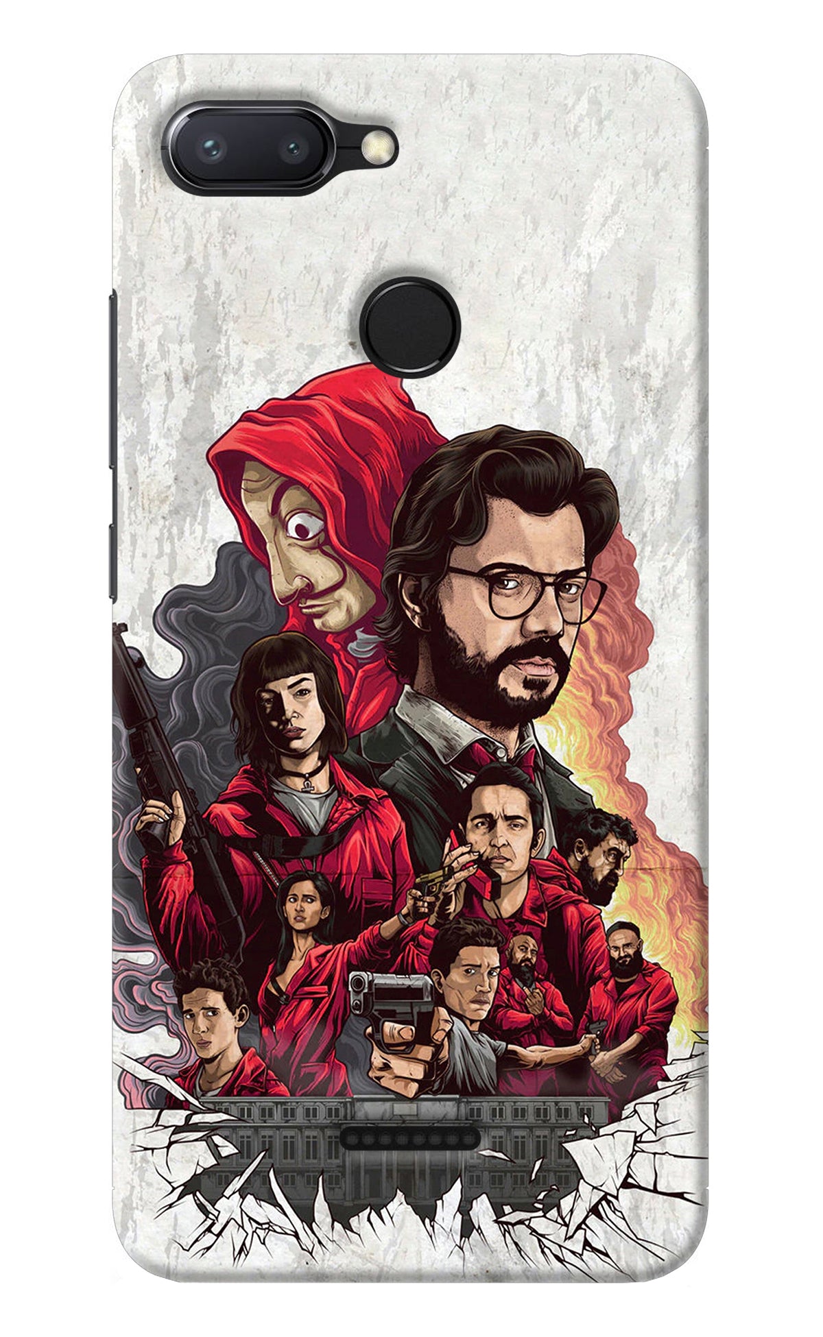 Money Heist Artwork Redmi 6 Back Cover