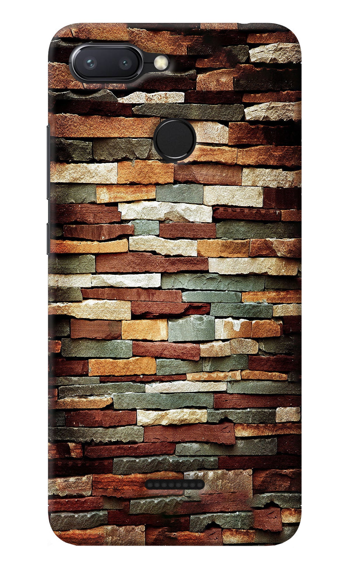 Bricks Pattern Redmi 6 Back Cover