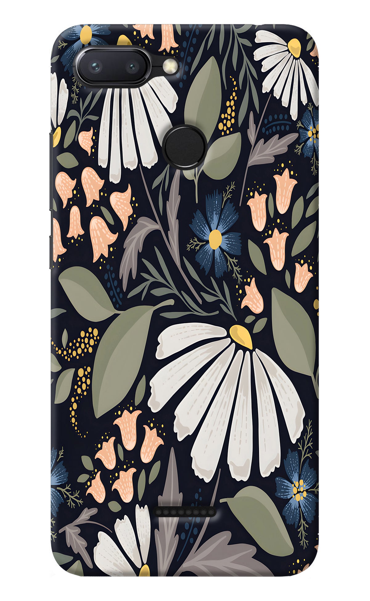 Flowers Art Redmi 6 Back Cover