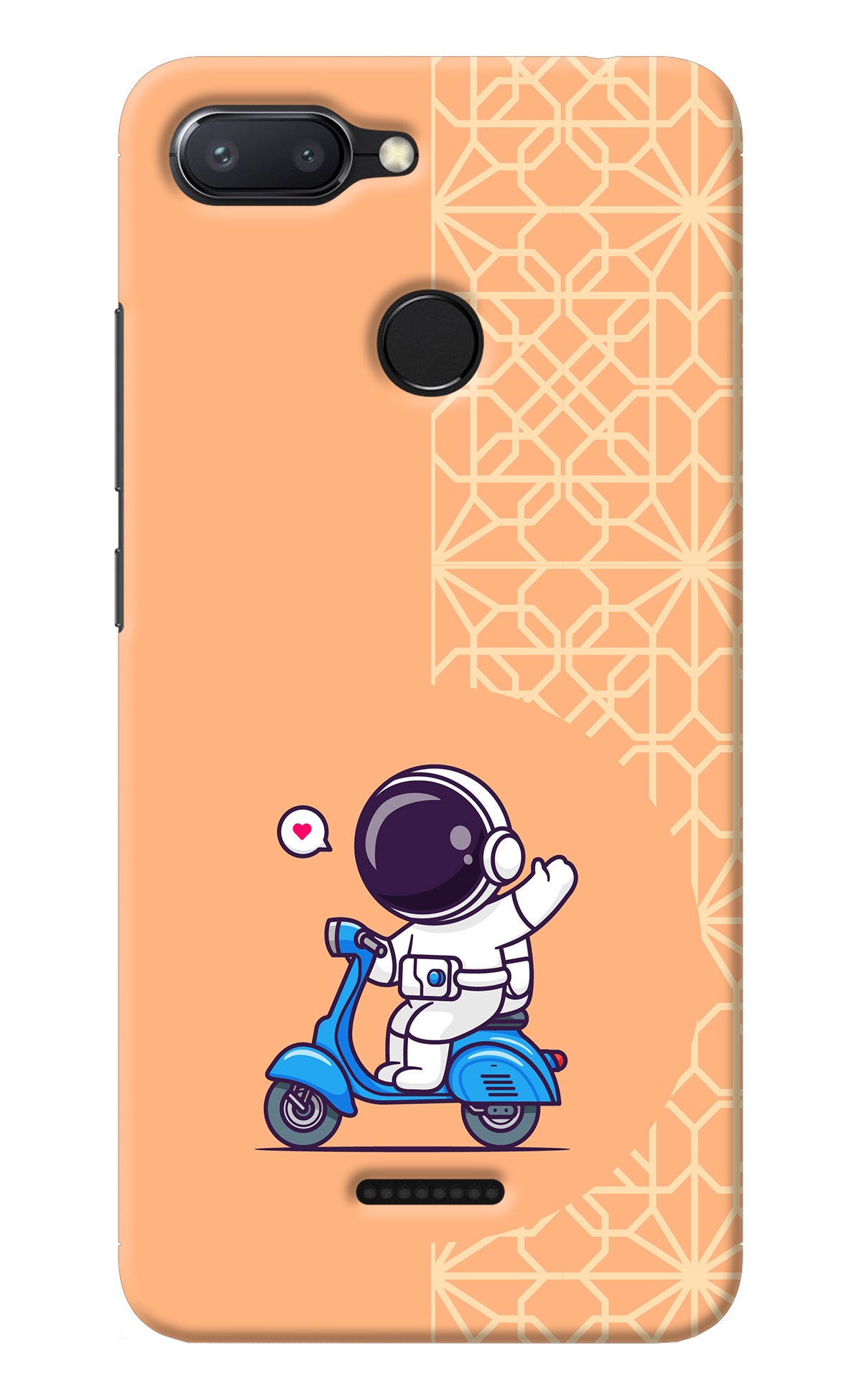 Cute Astronaut Riding Redmi 6 Back Cover