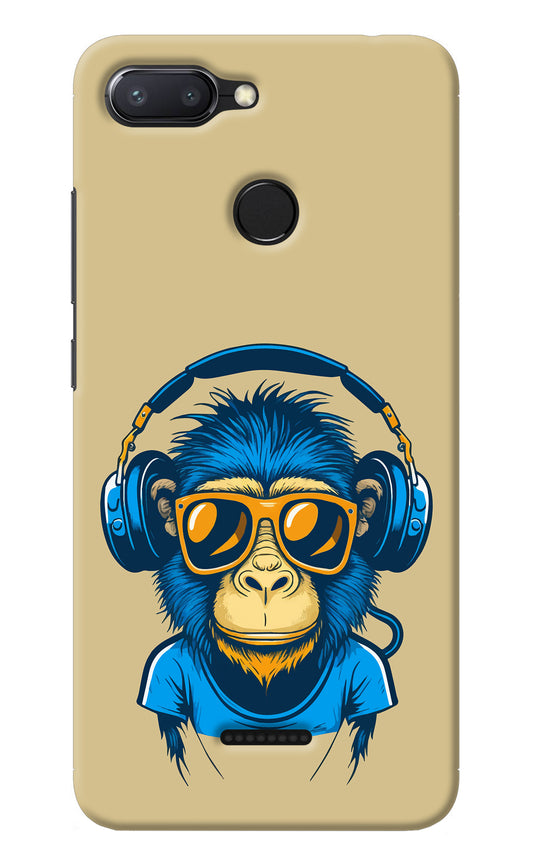 Monkey Headphone Redmi 6 Back Cover