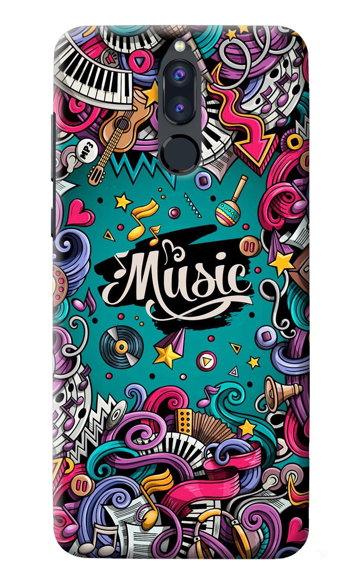 Music Graffiti Honor 9i Back Cover