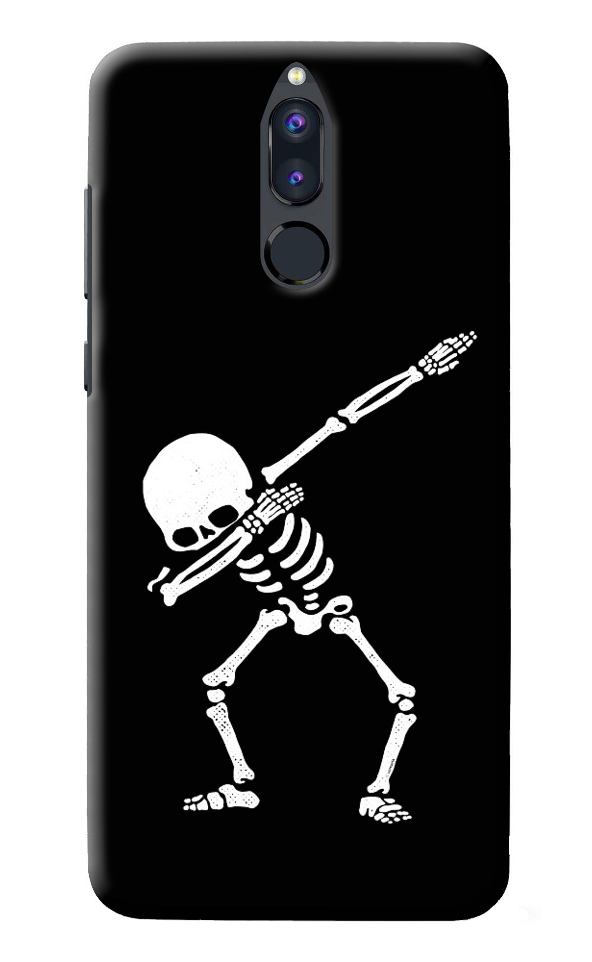 Dabbing Skeleton Art Honor 9i Back Cover