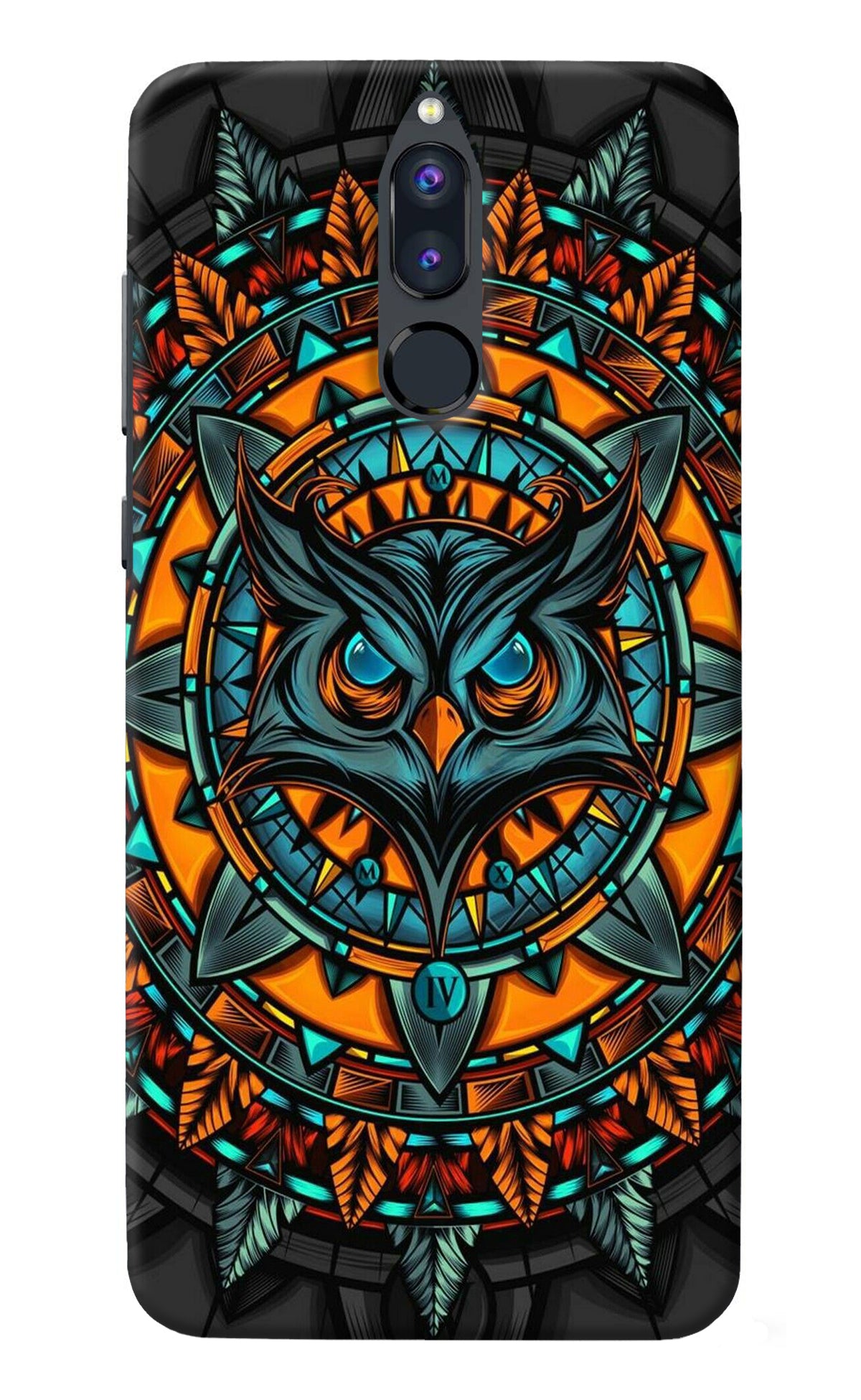 Angry Owl Art Honor 9i Back Cover