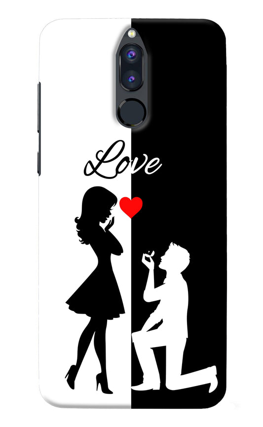 Love Propose Black And White Honor 9i Back Cover