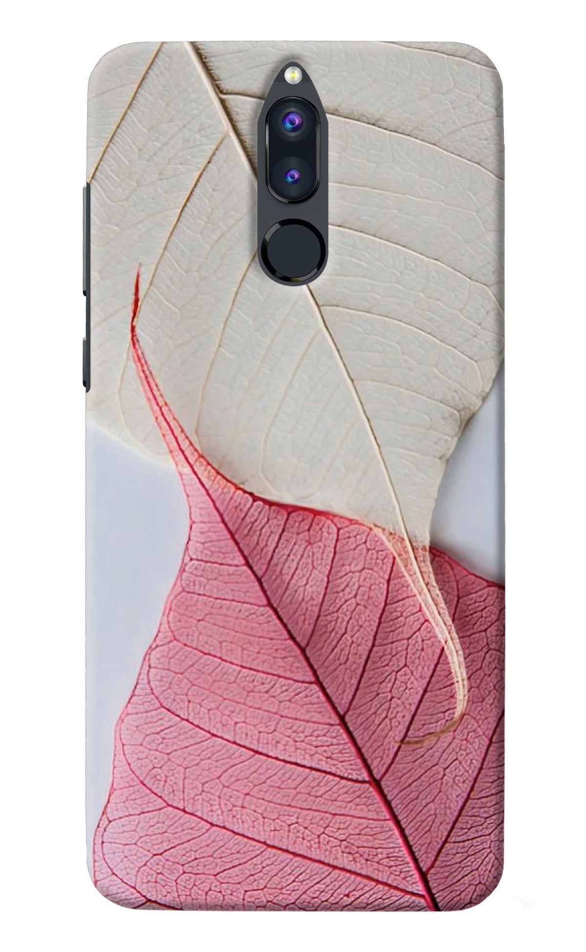 White Pink Leaf Honor 9i Back Cover