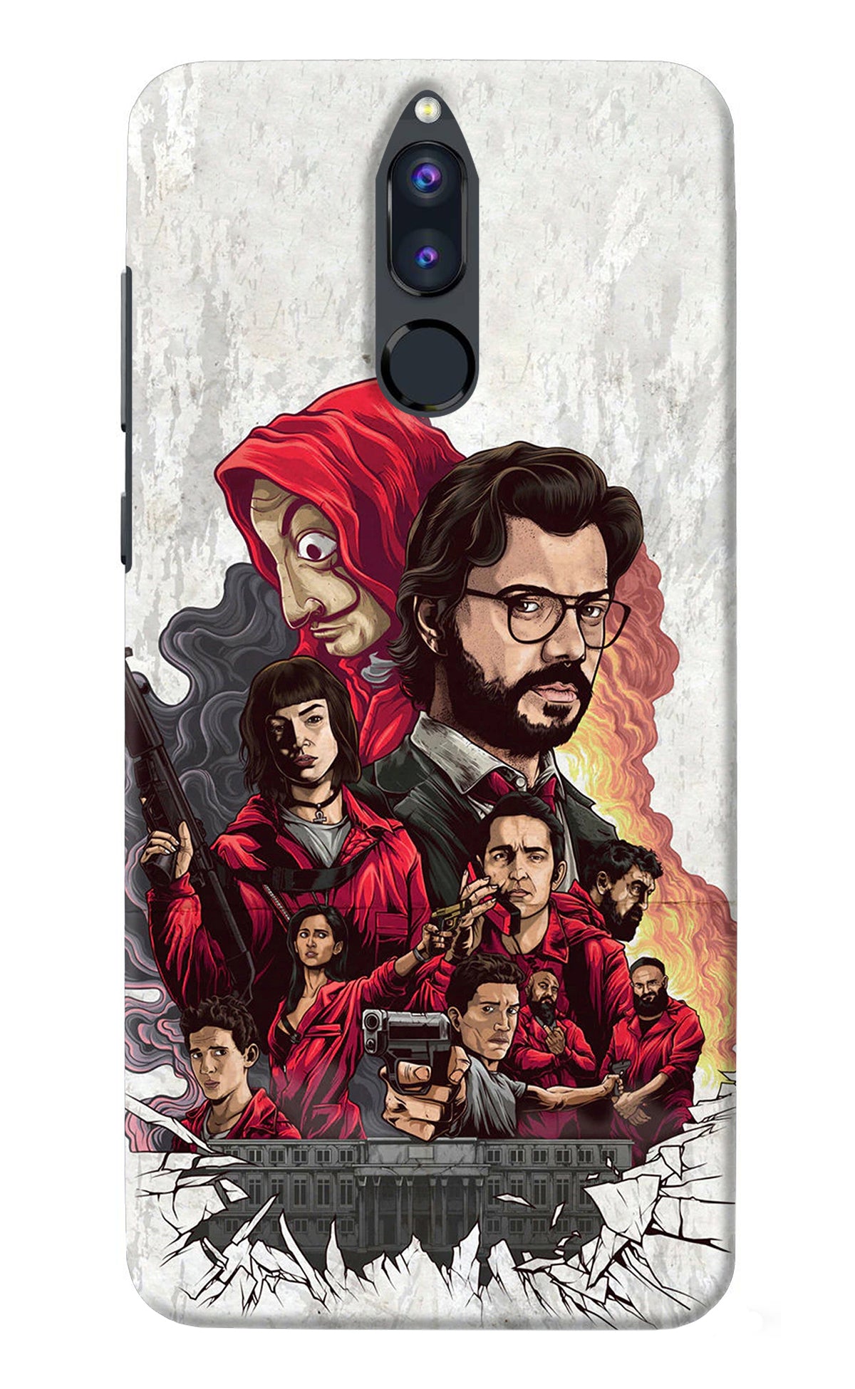 Money Heist Artwork Honor 9i Back Cover