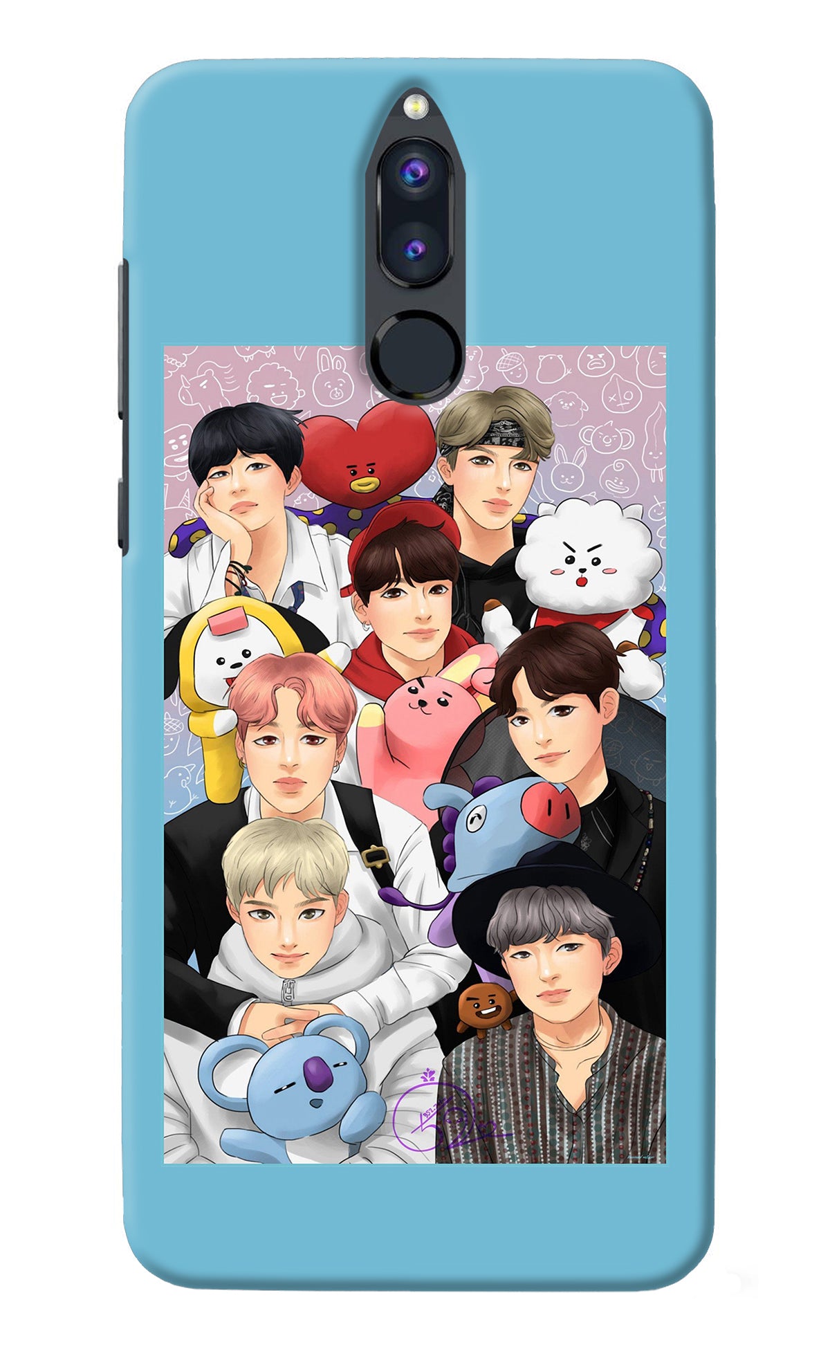 BTS with animals Honor 9i Back Cover