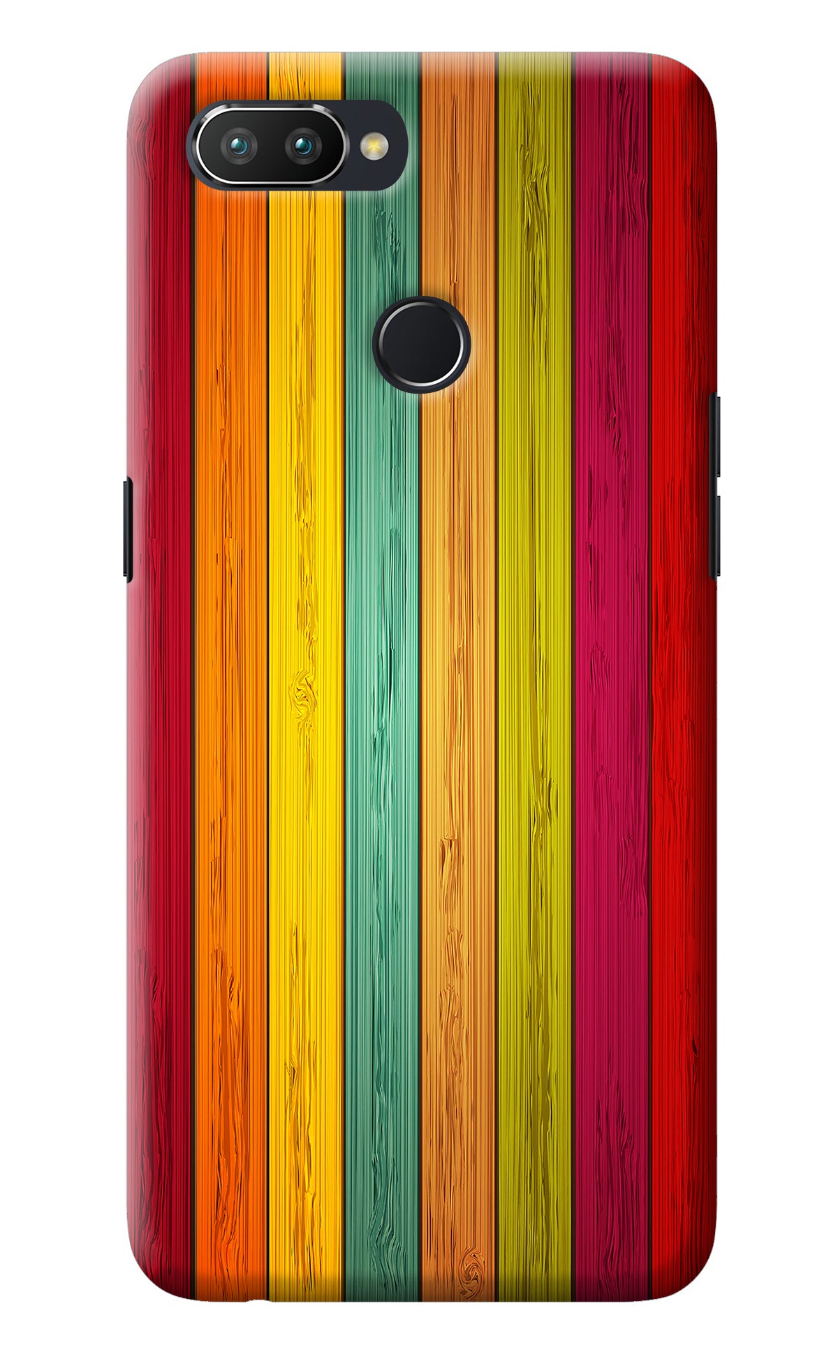 Multicolor Wooden Realme U1 Back Cover