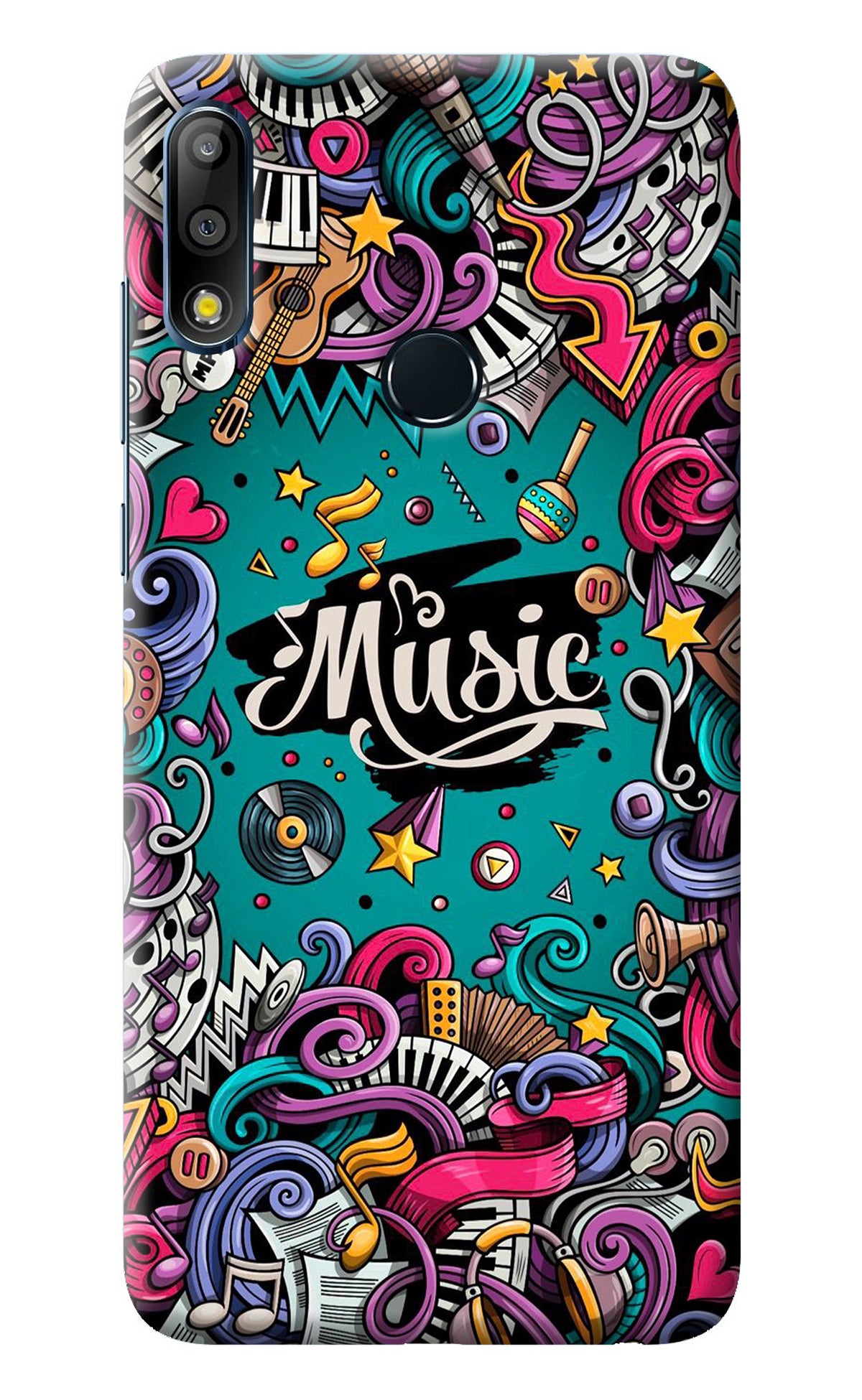 Music Graffiti Asus Zenfone Max Pro M2 Back Cover