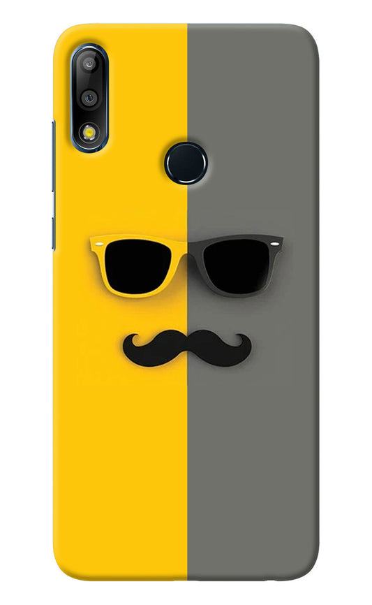 Sunglasses with Mustache Asus Zenfone Max Pro M2 Back Cover