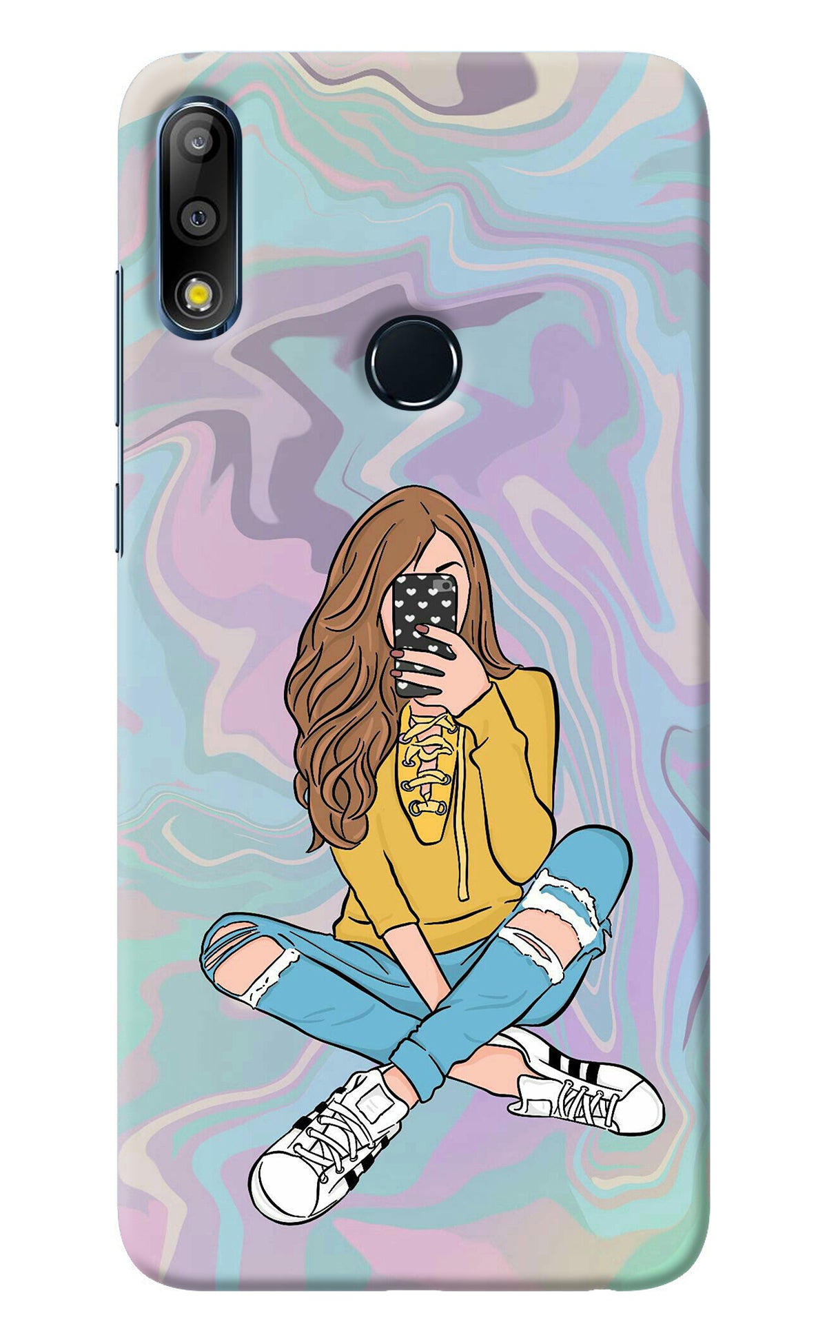 Selfie Girl Asus Zenfone Max Pro M2 Back Cover