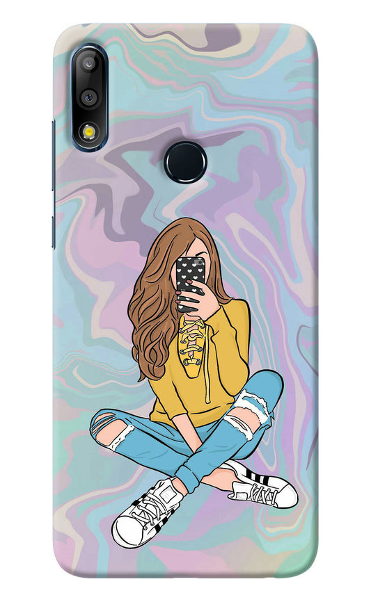 Selfie Girl Asus Zenfone Max Pro M2 Back Cover