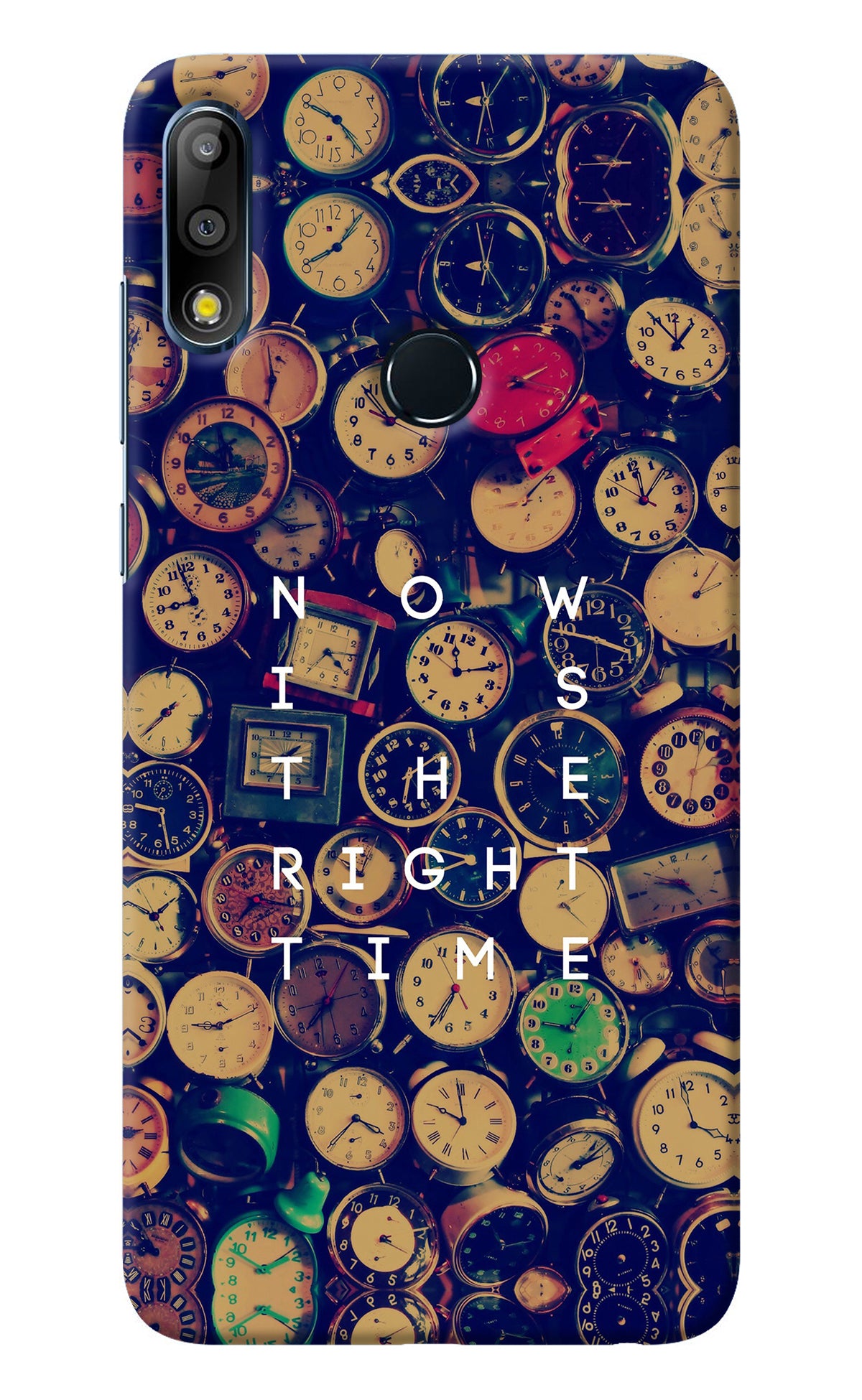 Now is the Right Time Quote Asus Zenfone Max Pro M2 Back Cover