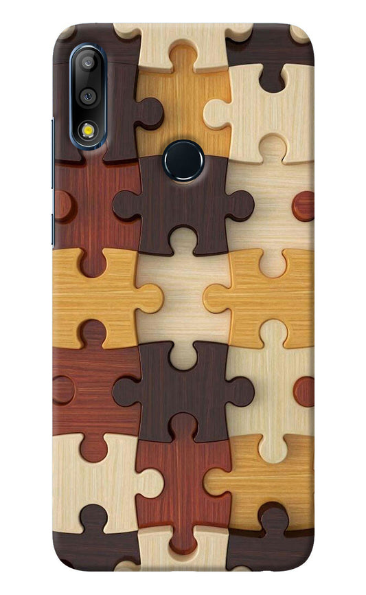 Wooden Puzzle Asus Zenfone Max Pro M2 Back Cover