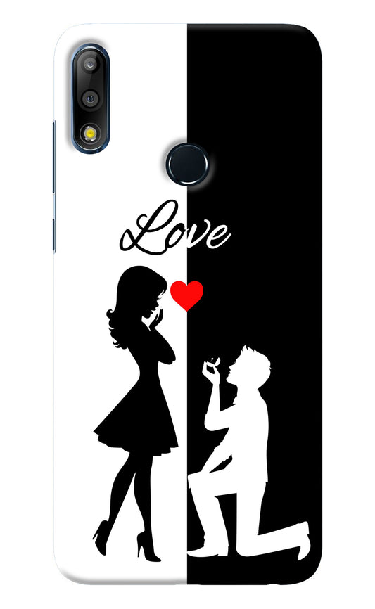 Love Propose Black And White Asus Zenfone Max Pro M2 Back Cover