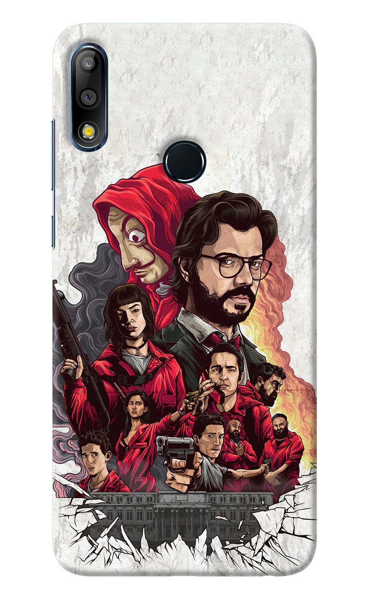 Money Heist Artwork Asus Zenfone Max Pro M2 Back Cover