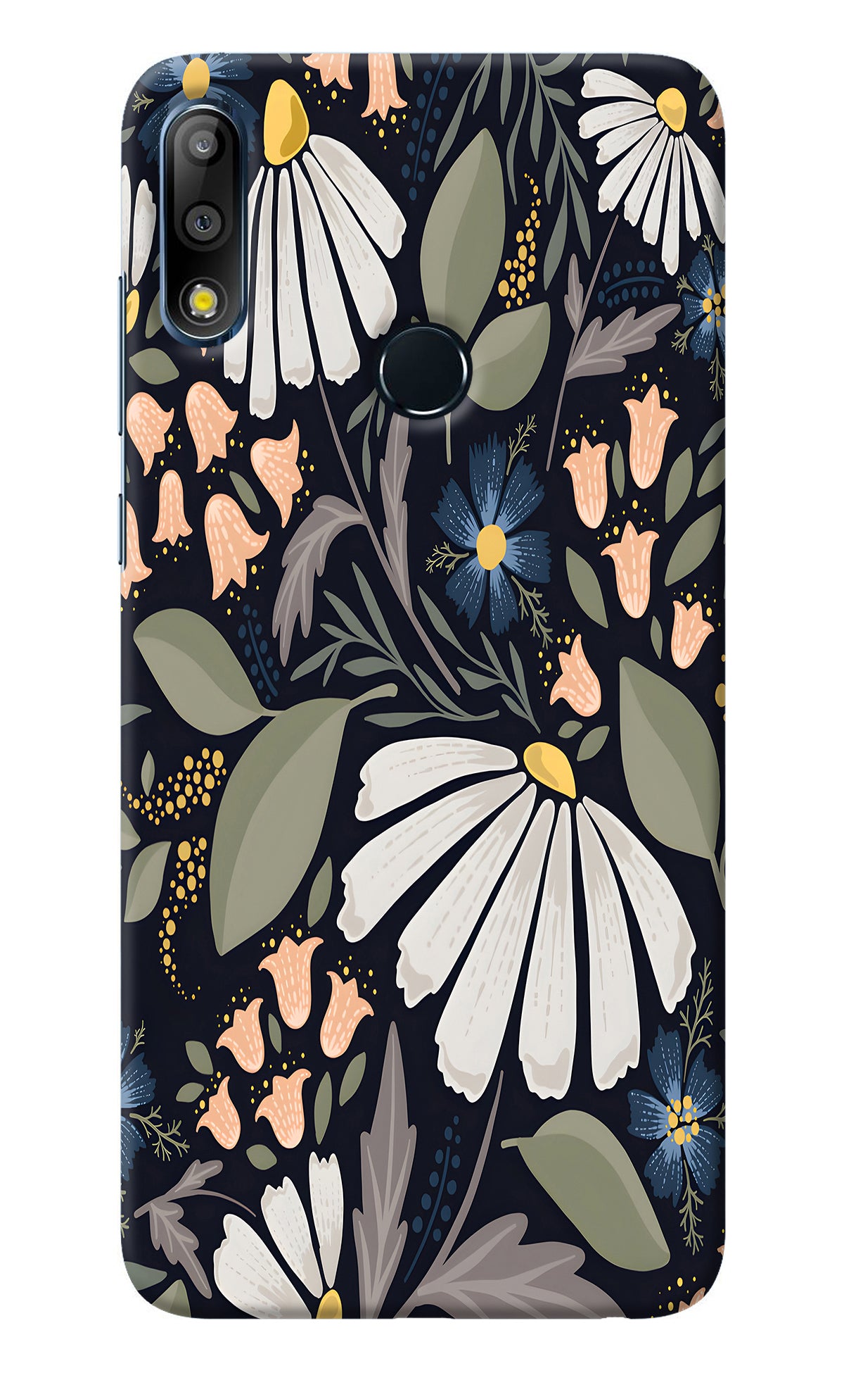 Flowers Art Asus Zenfone Max Pro M2 Back Cover