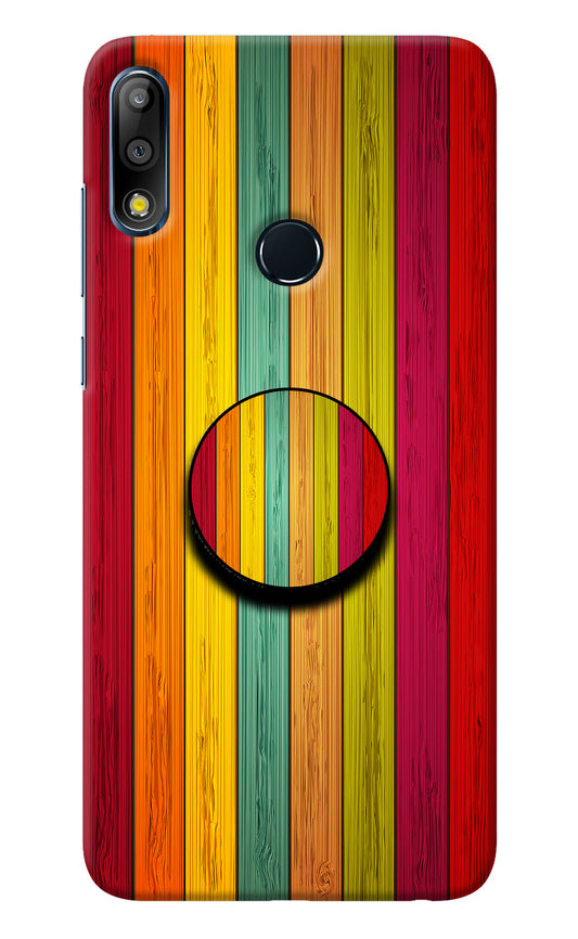 Multicolor Wooden Asus Zenfone Max Pro M2 Pop Case