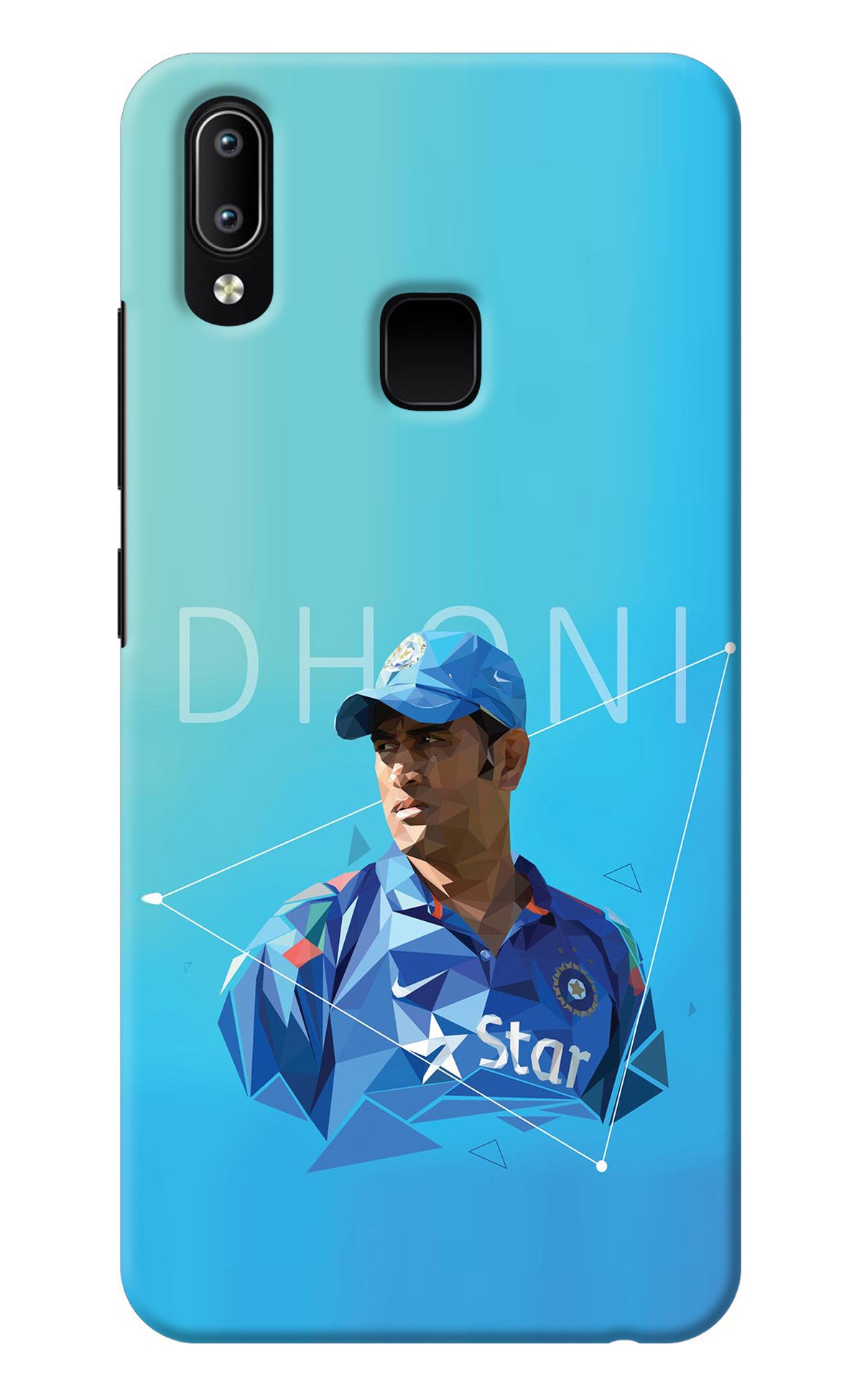 Dhoni Artwork Vivo Y91/Y93/Y95 Back Cover