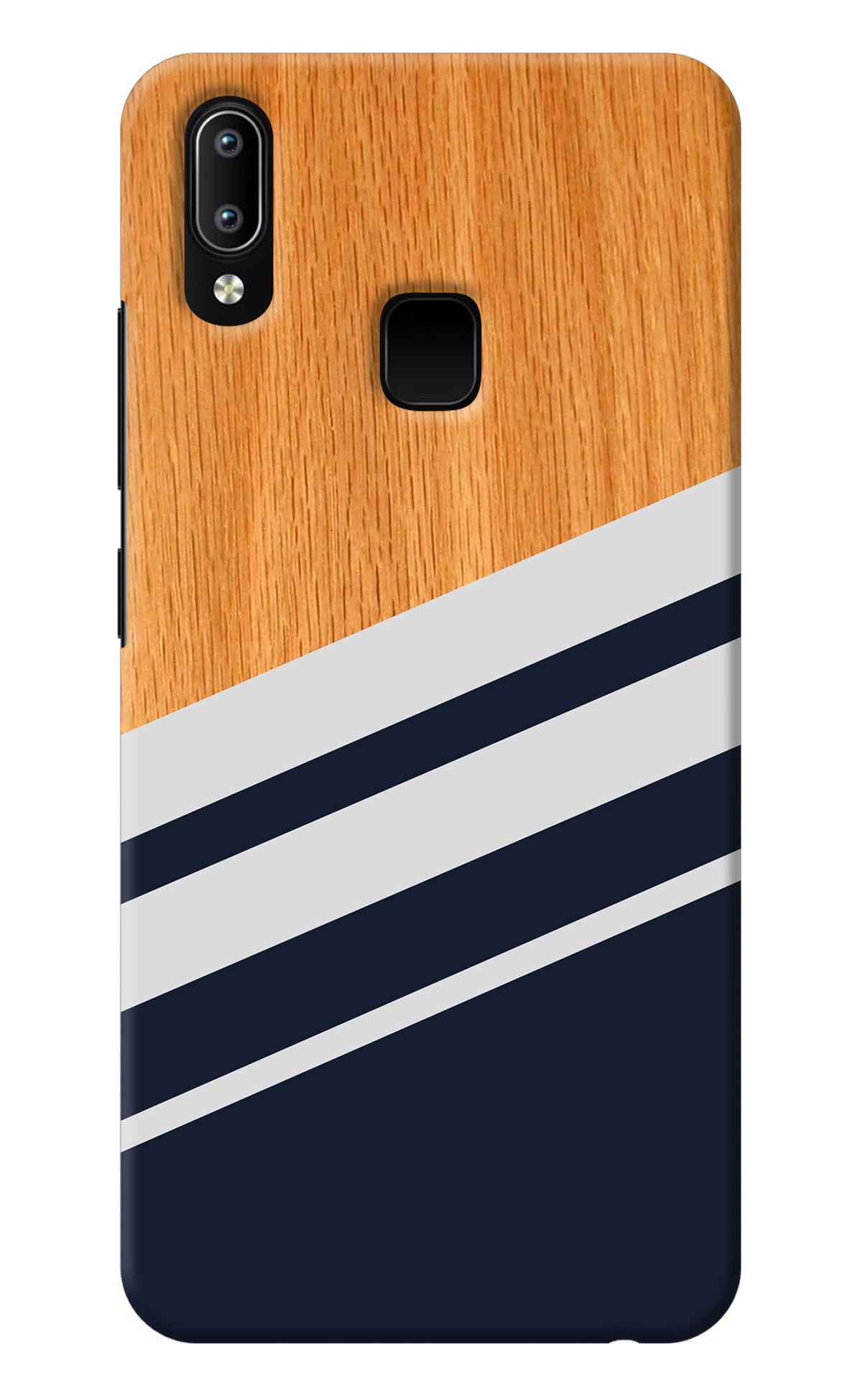 Blue and white wooden Vivo Y91/Y93/Y95 Back Cover