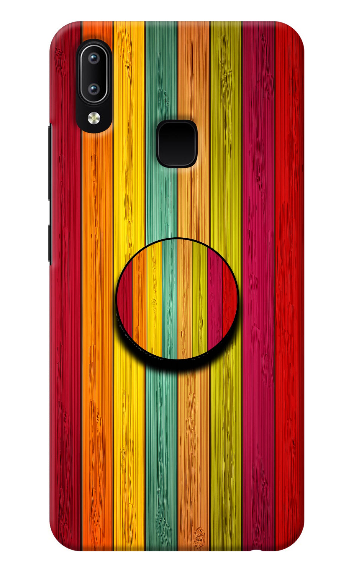 Multicolor Wooden Vivo Y91/Y93/Y95 Pop Case