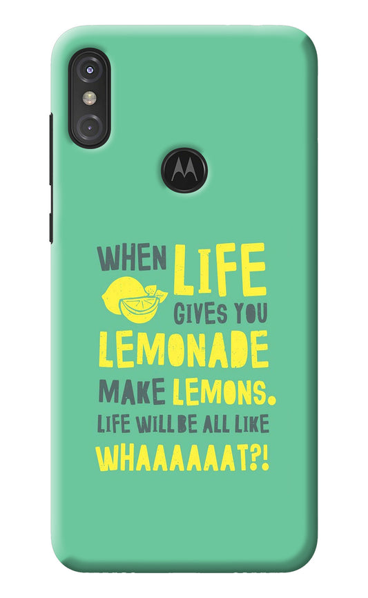 Quote Moto One Power Back Cover