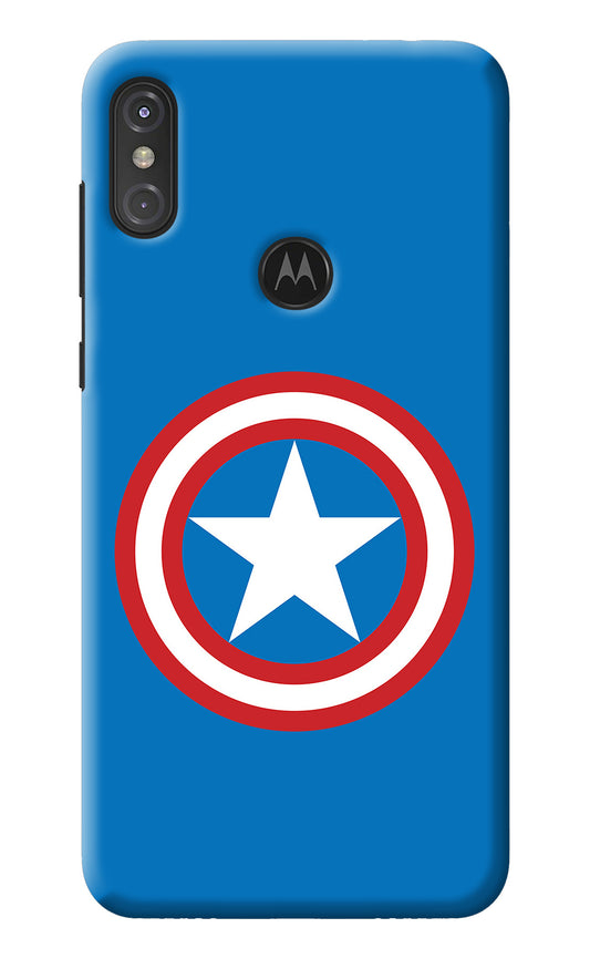 Captain America Logo Moto One Power Back Cover