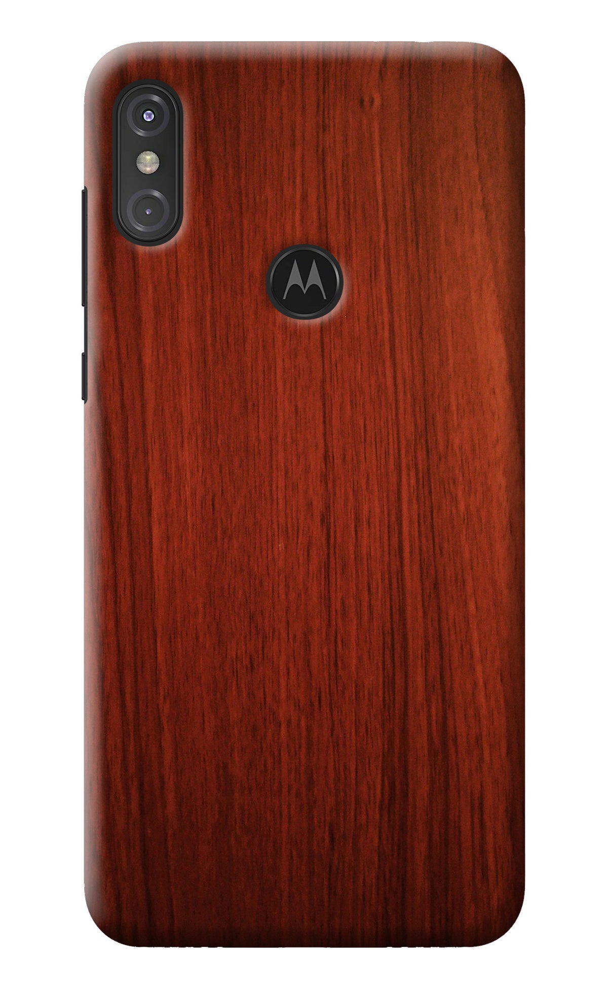 Wooden Plain Pattern Moto One Power Back Cover