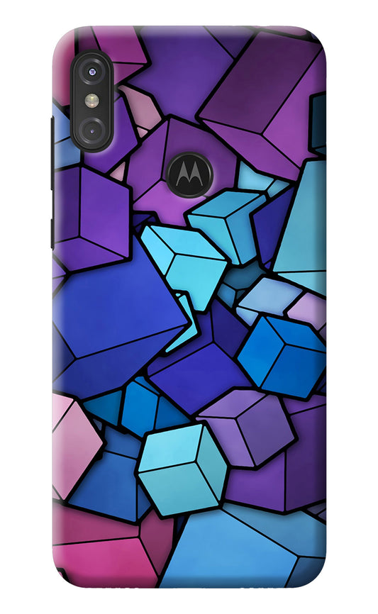 Cubic Abstract Moto One Power Back Cover