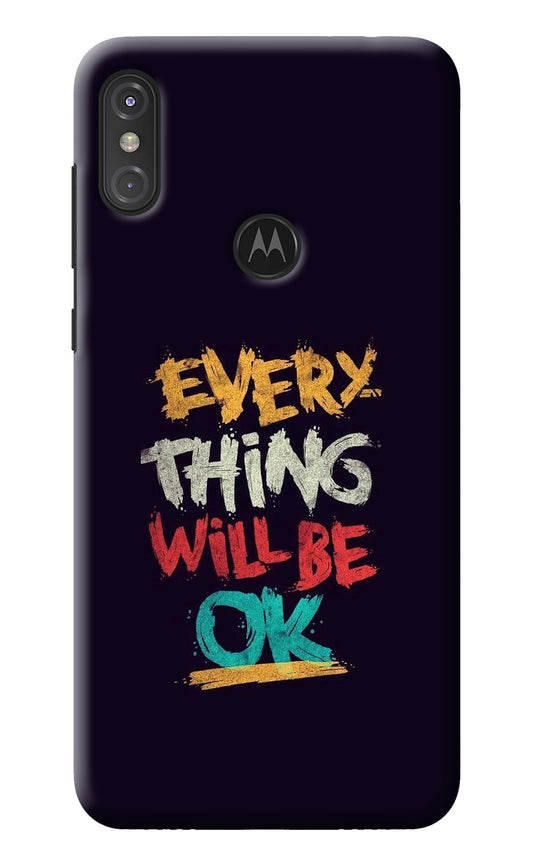 Everything Will Be Ok Moto One Power Back Cover
