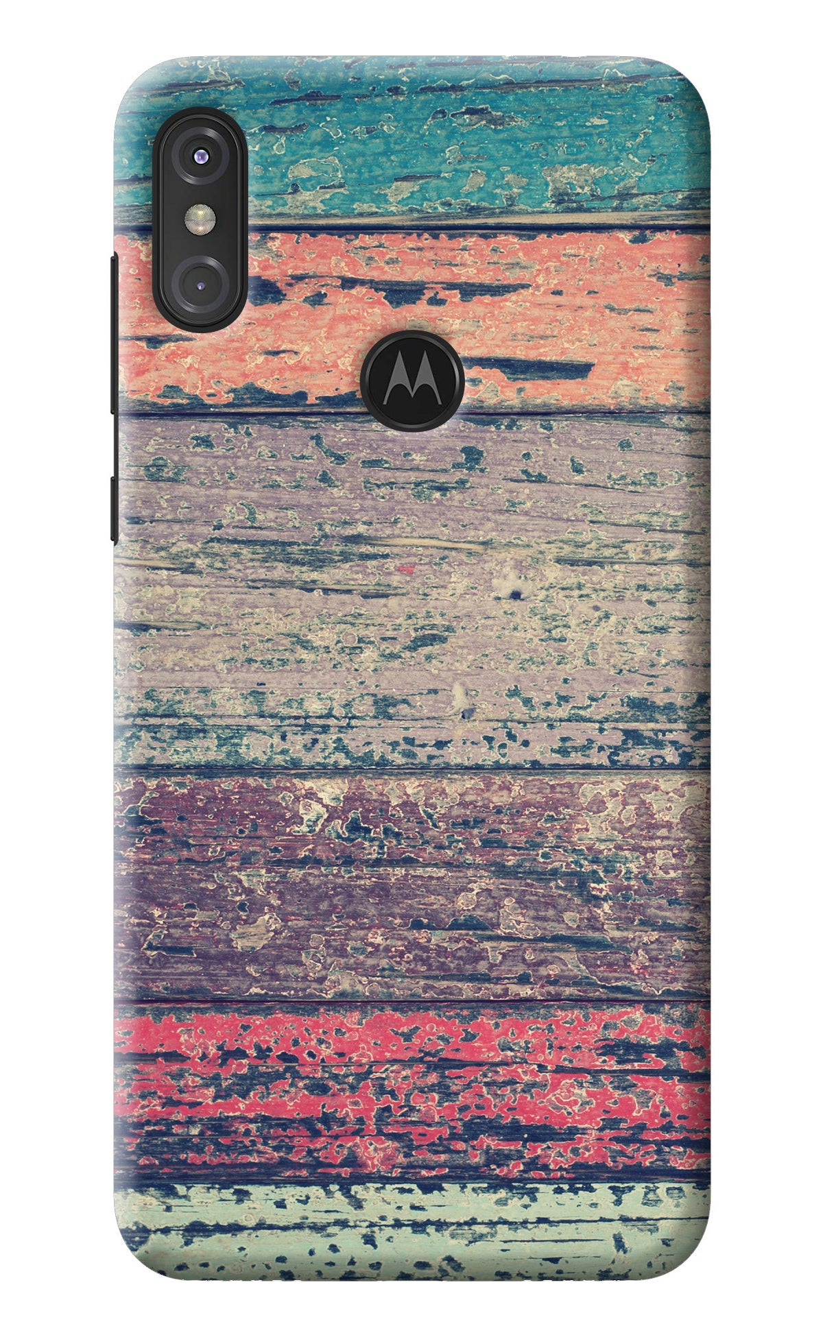 Colourful Wall Moto One Power Back Cover