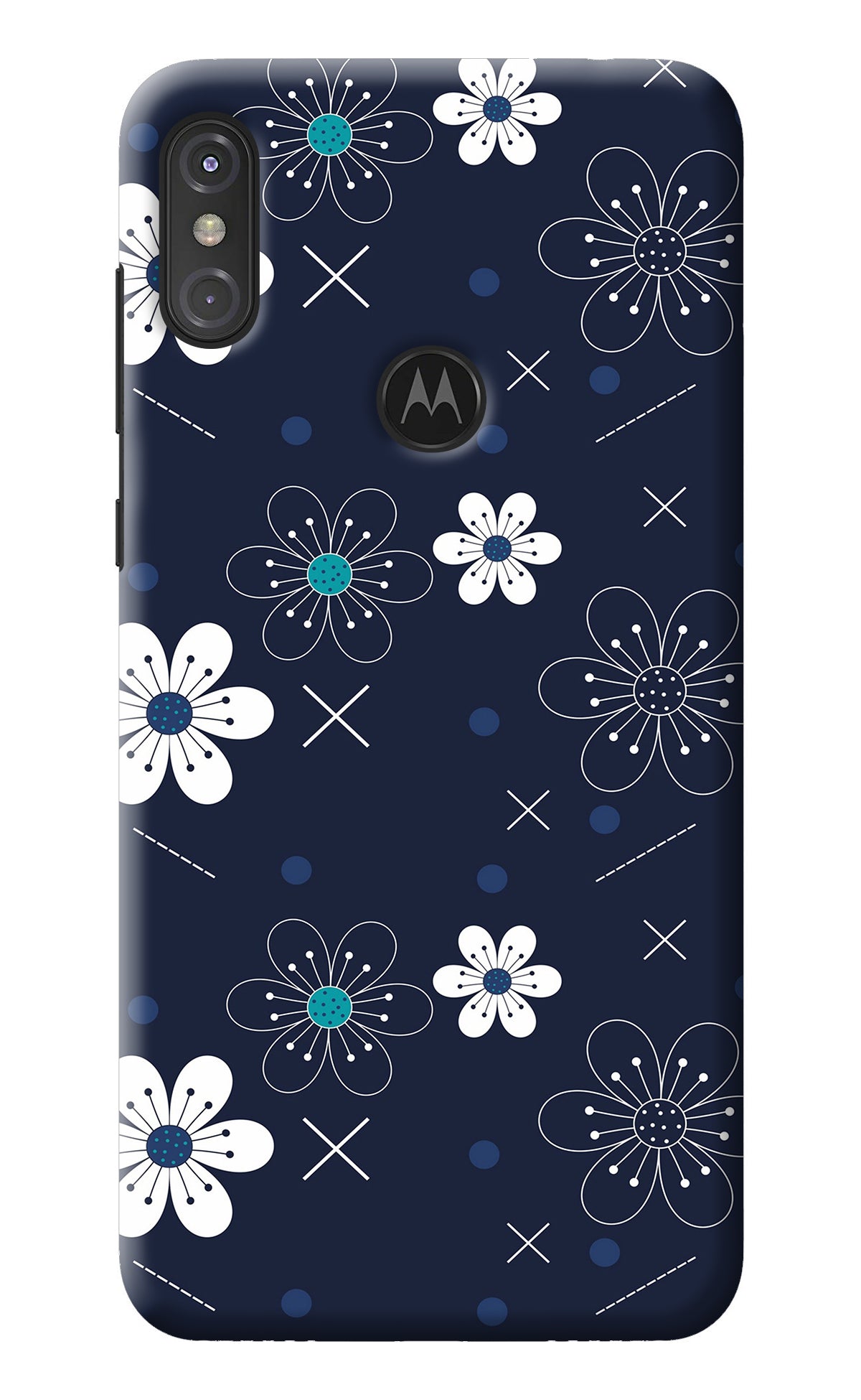 Flowers Moto One Power Back Cover