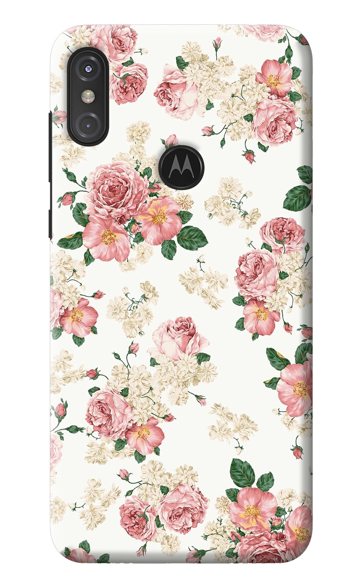 Flowers Moto One Power Back Cover