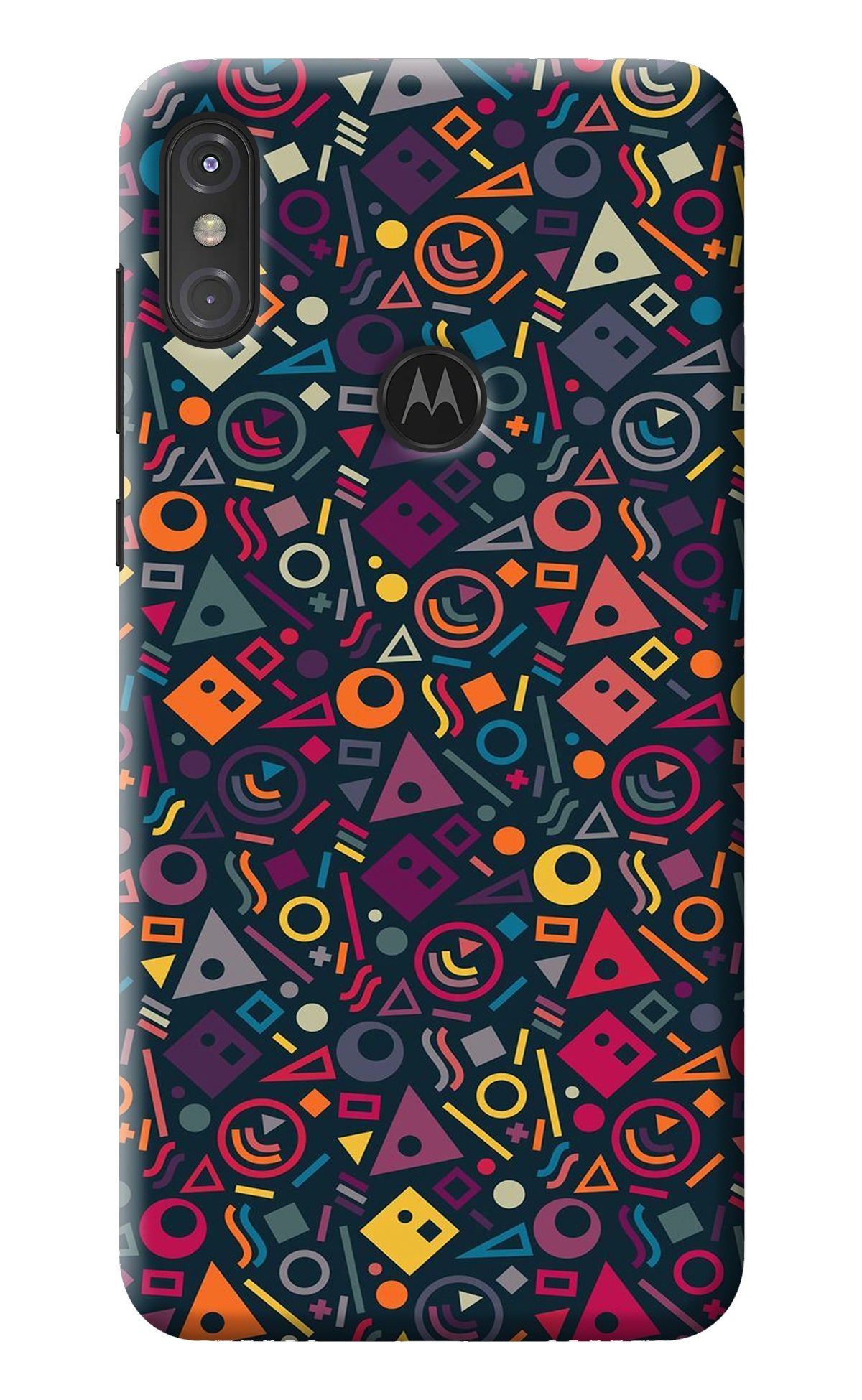 Geometric Abstract Moto One Power Back Cover