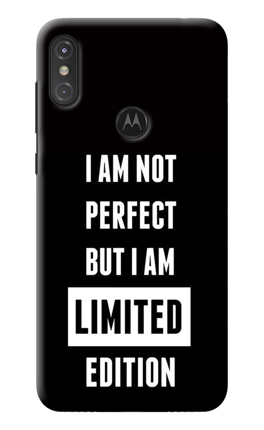 I Am Not Perfect But I Am Limited Edition Moto One Power Back Cover
