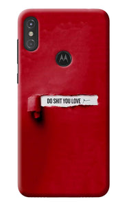 Do Shit You Love Moto One Power Back Cover