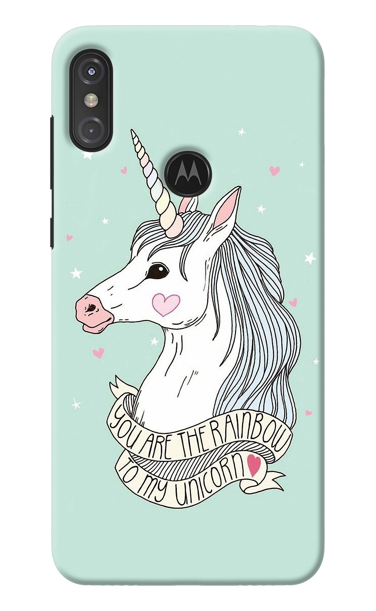 Unicorn Wallpaper Moto One Power Back Cover