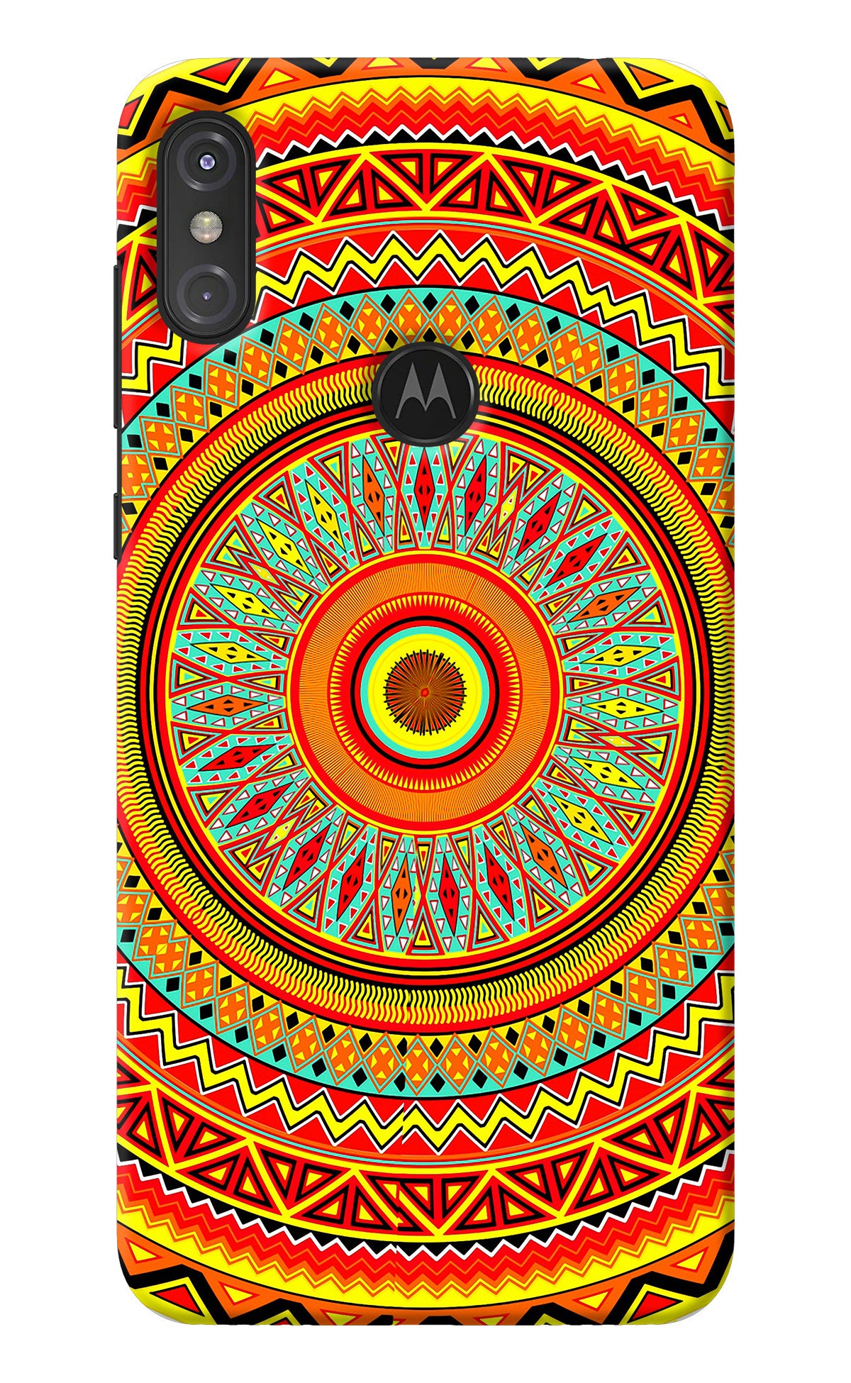 Mandala Pattern Moto One Power Back Cover