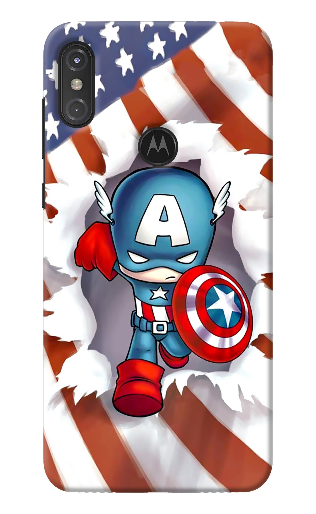 Captain America Moto One Power Back Cover