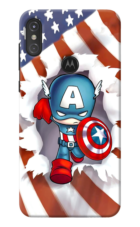 Captain America Moto One Power Back Cover