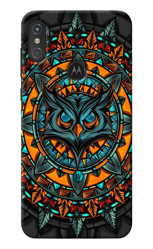 Angry Owl Art Moto One Power Back Cover