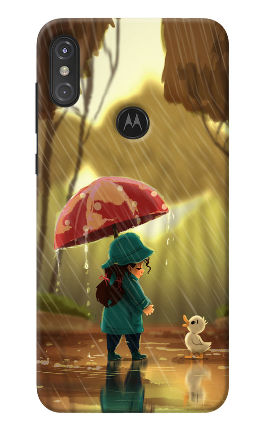 Rainy Day Moto One Power Back Cover