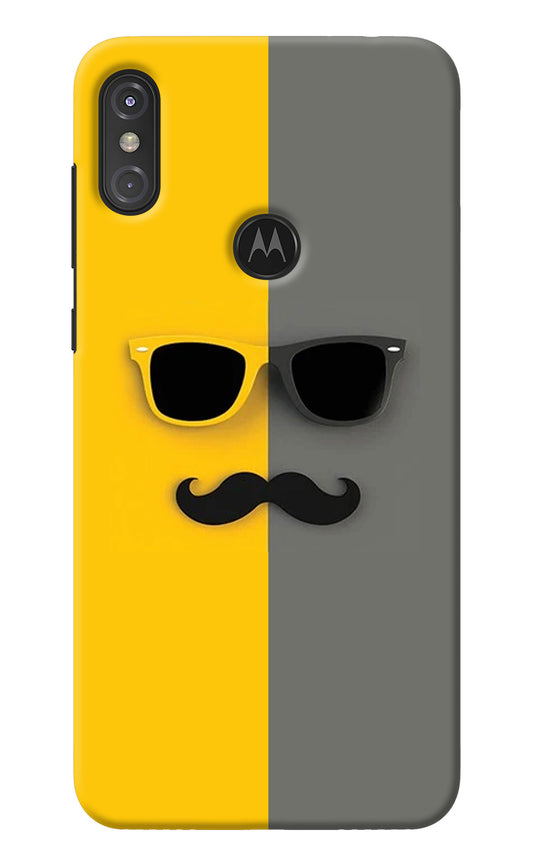 Sunglasses with Mustache Moto One Power Back Cover