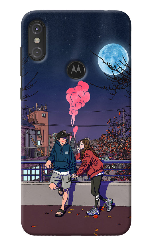 Chilling Couple Moto One Power Back Cover