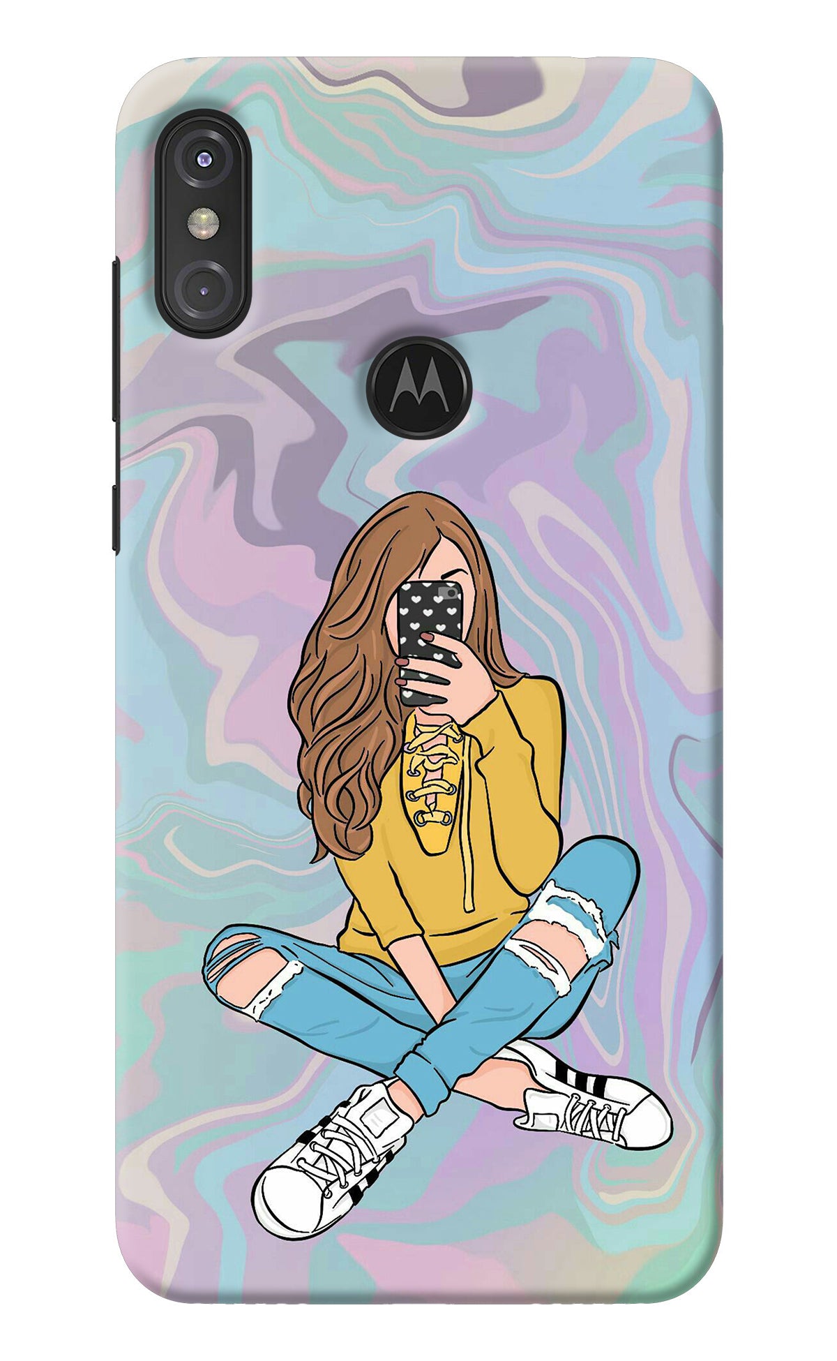 Selfie Girl Moto One Power Back Cover